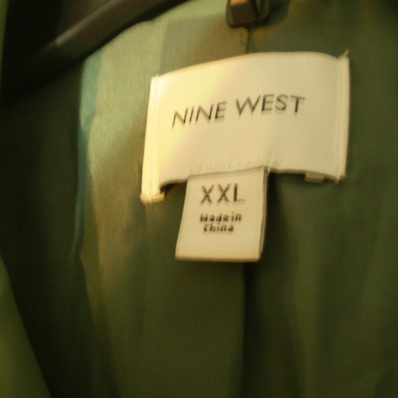 NWT RETAIL$78 NINE WEST OLIVE GREEN MOTO JACKET PLUS SZ XXL(18/20) - Picture 3 of 4